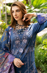 Y-1110 | 3Pc Unstitched Suit Embroidered Lawn Vol-11 Riwayat By Ramsha